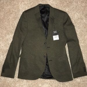 Top Man Mens Sport Coat. Olive/Gray. Brand New.